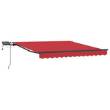 Retractable Awning Manual Red 300 x 250 cm Fabric