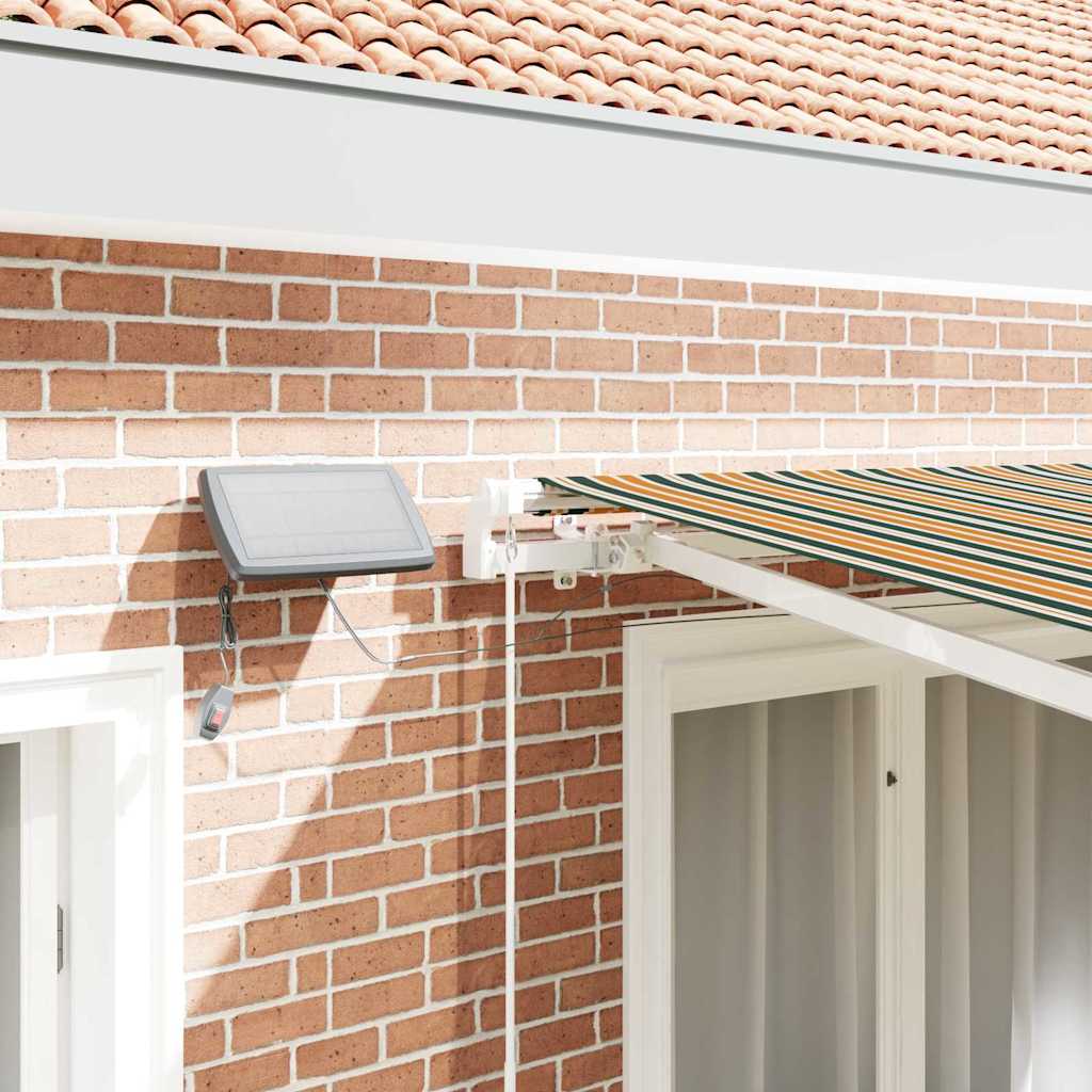 Retractable Awning with Manual 300 x 250 cm Green and yellow