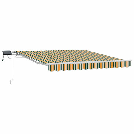 Retractable Awning with Manual 300 x 250 cm Green and yellow