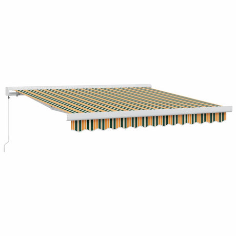 Retractable Awning Green, Yellow 300 x 250 cm Fabric, Metal