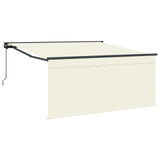 Retractable Awning Cream 350 x 250 cm Polyester and Aluminium