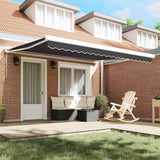 Retractable Awning Orange and White 350 x 250 cm