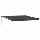Retractable Awning Orange and white 350 x 250 cm Fabric, Metal