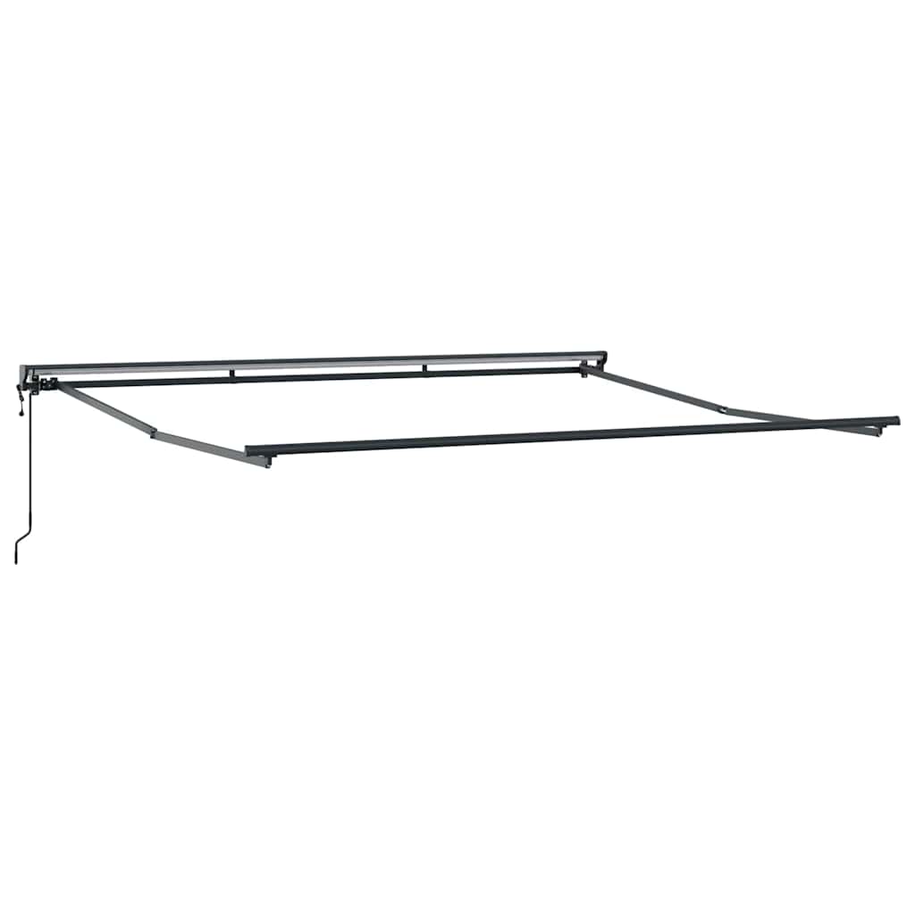 Retractable Awning Orange and white 350 x 250 cm Fabric, Metal