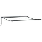 Retractable Awning Orange and white 350 x 250 cm Fabric, Metal