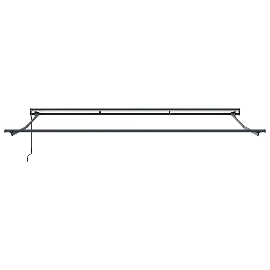 Retractable Awning Orange and white 350 x 250 cm Fabric, Metal