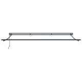 Retractable Awning Orange and white 350 x 250 cm Fabric, Metal