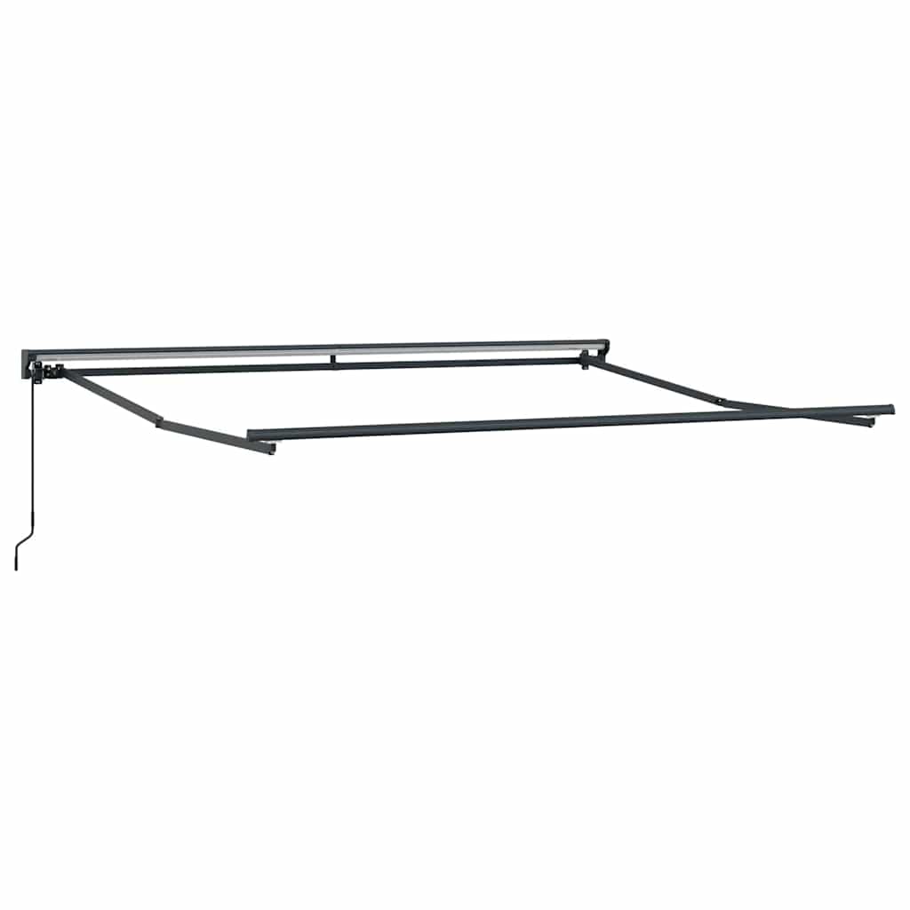 Retractable Awning Manual Orange and White 350x250 cm Fabric