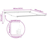 Retractable Awning Manual Orange and White 350x250 cm Fabric