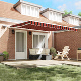 Retractable Awning Manual Anthracite 350 x 250 cm Fabric, Metal