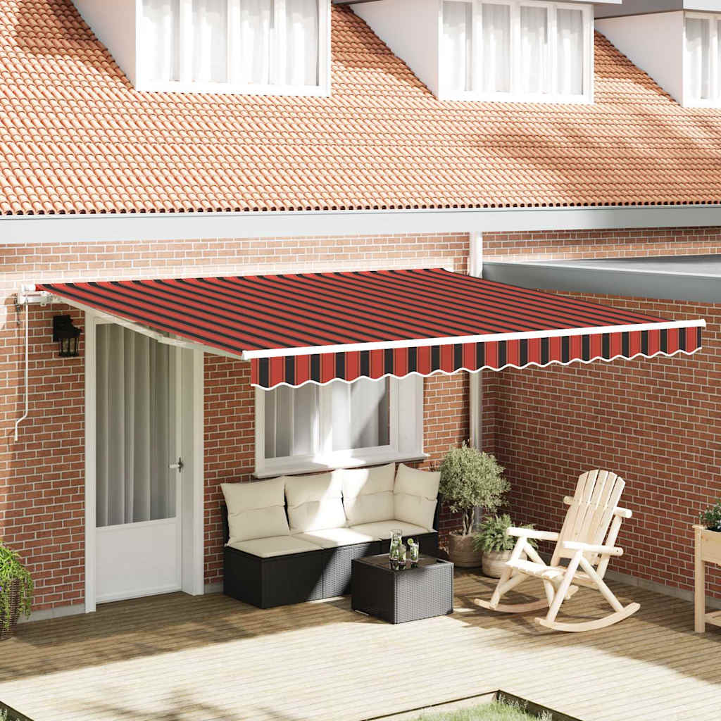 Retractable Awning Anthracite 350 x 250 cm Fabric, Metal