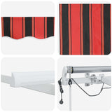 Retractable Awning Manual Anthracite 350 x 250 cm Fabric, Metal