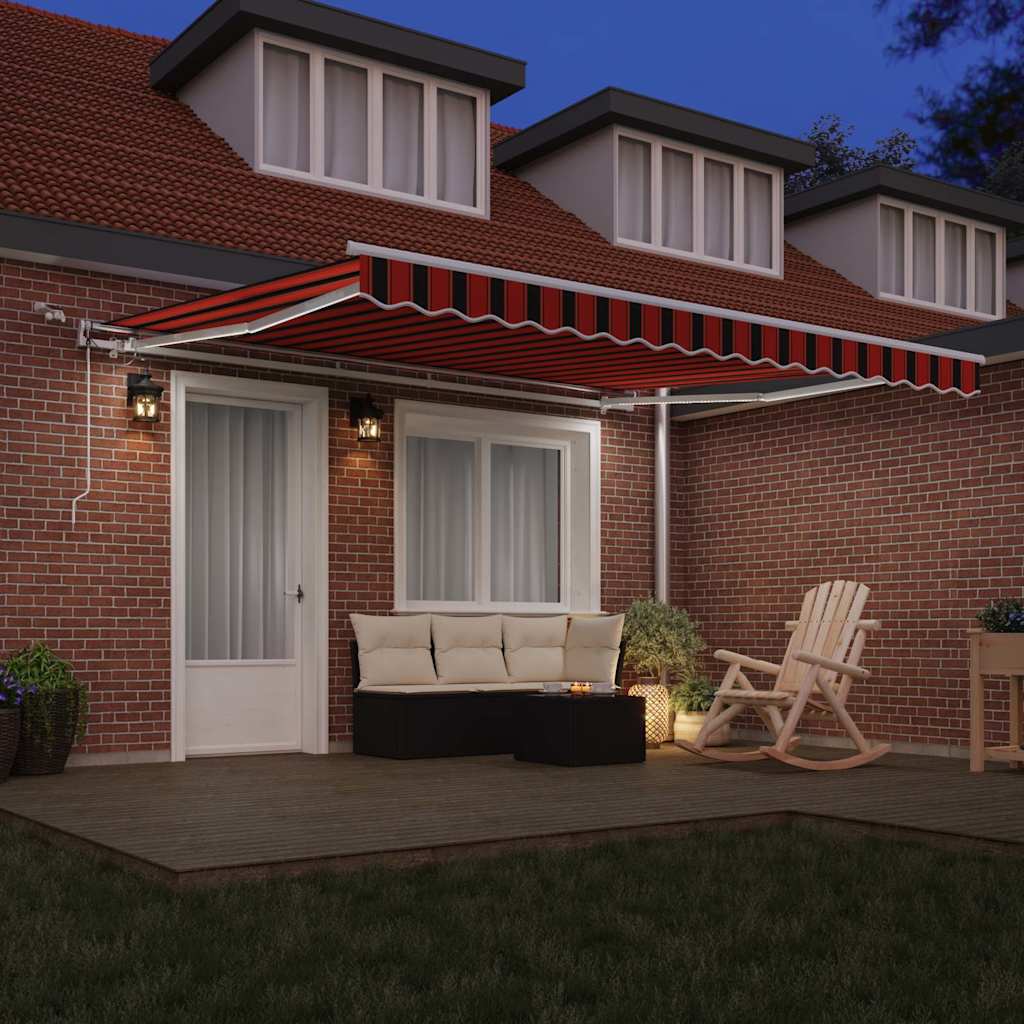 Retractable Awning Manual Anthracite 350 x 250 cm Fabric, Metal