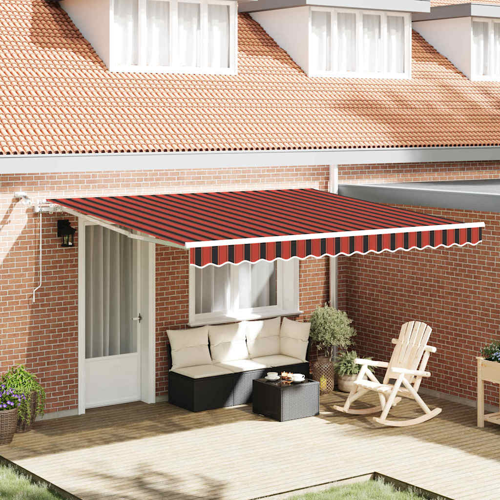Retractable Awning Manual Anthracite 350 x 250 cm Fabric, Metal