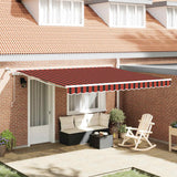 Retractable Awning Manual Anthracite 350 x 250 cm Fabric, Metal