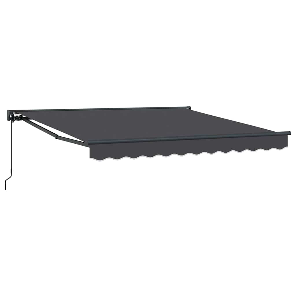 Retractable Awning Manual Anthracite 350x250 cm Fabric