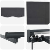 Retractable Awning Manual Anthracite 350 x 300 cm