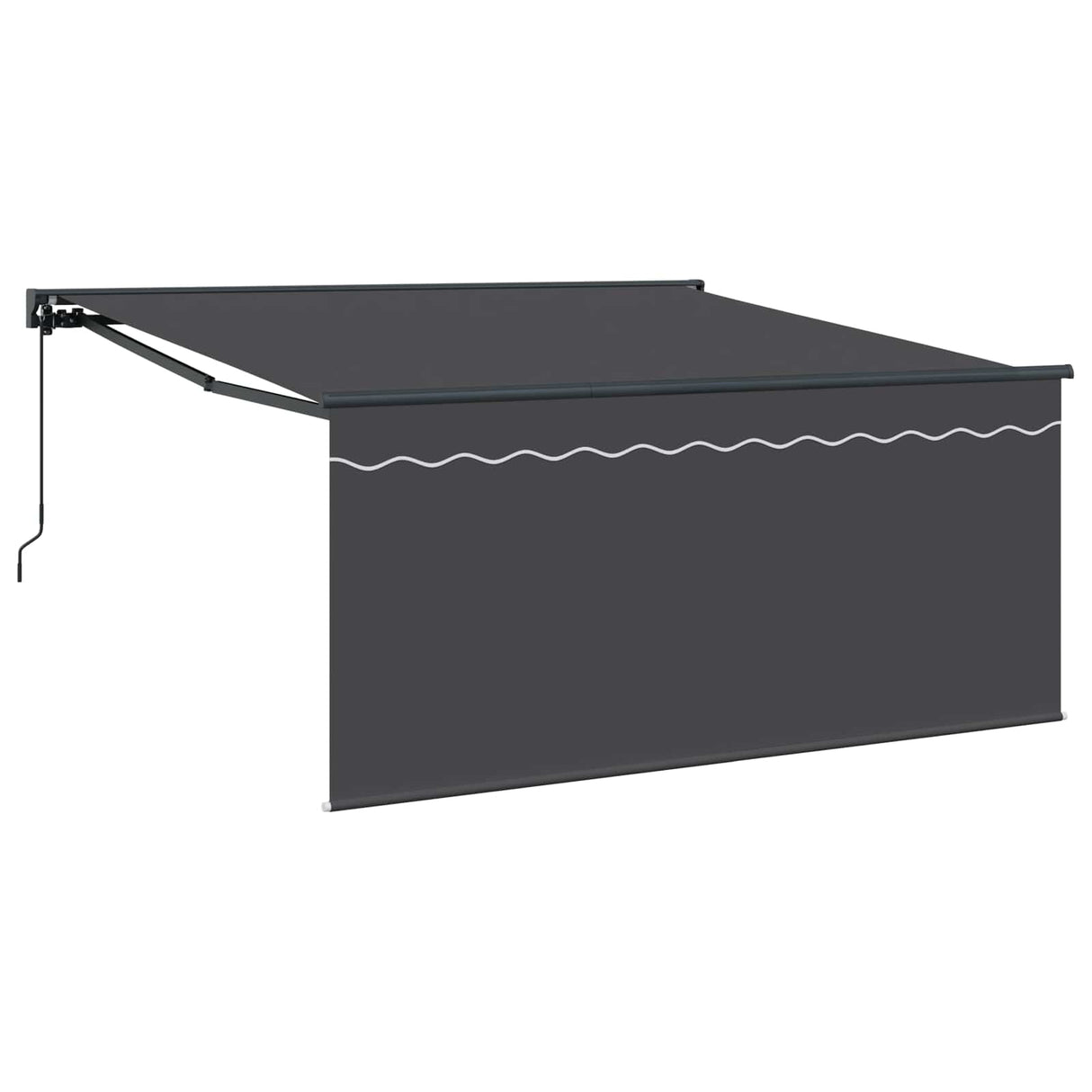 Retractable Awning Manual Anthracite 350 x 300 cm