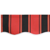 Retractable Awning Red and Black 350 x 250 cm Fabric and Steel