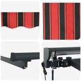 Retractable Awning Orange and Brown 350x250 cm Fabric