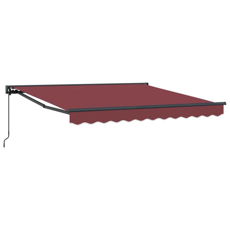 Retractable Awning Manual Burgundy Red 350x250 cm Fabric