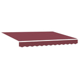 Retractable Awning Manual Burgundy Red 350x250 cm Fabric