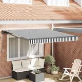 Retractable Awning Anthracite and White 350x250 cm Fabric