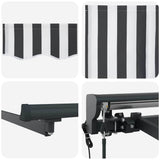 Retractable Awning Anthracite and White 350x250 cm Fabric