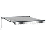 Retractable Awning Anthracite and White 350x250 cm Fabric