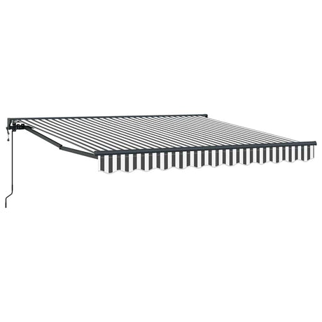 Retractable Awning Anthracite and White 350x250 cm Fabric