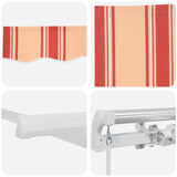 Awning Yellow and orange 3.5 x 2.5 m Polyester and metal