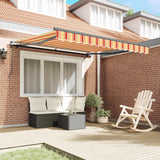 Retractable Awning Manual Yellow and Orange 350 x 250 cm