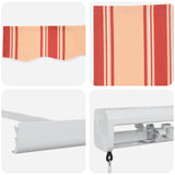 Retractable Awning Yellow, Orange 350 x 250 cm Fabric, Metal