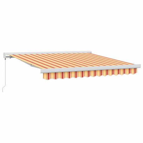 Retractable Awning Yellow, Orange 350 x 250 cm Fabric, Metal