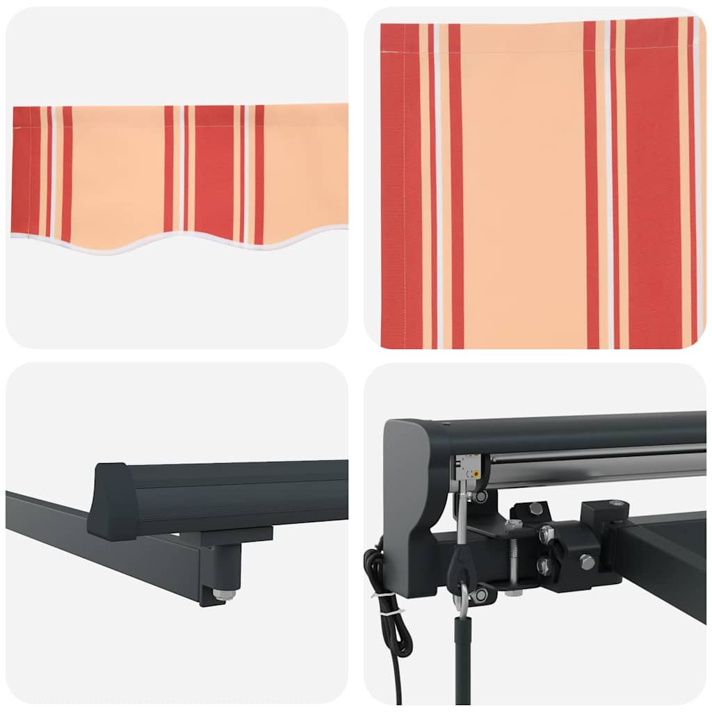 Retractable Awning Yellow and Orange 350x250 cm Fabric