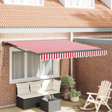 Retractable Awning Red and White Stripe 350x250 cm Fabric