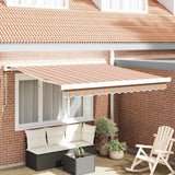 Retractable Awning Multicolour 350 x 250 cm Fabric, metal