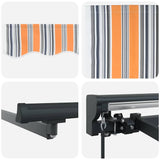 Retractable Awning Manual Multicolour Stripe 350x250 cm Fabric