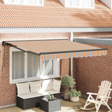 Retractable Awning Manual Multicolour Stripe 350x250 cm Fabric