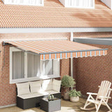 Retractable Awning Manual Multicolour Stripe 350x250 cm Fabric