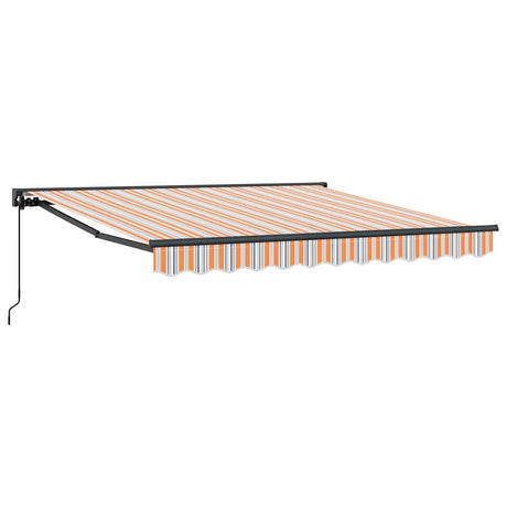 Retractable Awning Manual Multicolour Stripe 350x250 cm Fabric
