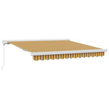 Retractable Awning Multicolour 350 x 250 cm Fabric, Metal