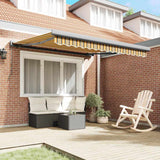 Retractable Awning Multicolour 350 x 250 cm Fabric, Metal