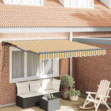 Retractable Awning Multicolour Stripe 350x250 cm Fabric