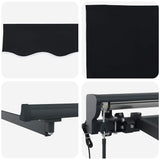 Retractable Awning Black 350x250 cm Fabric