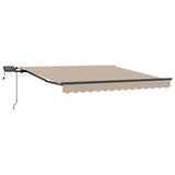 Retractable Awning Manual Beige 350 x 250 cm Fabric