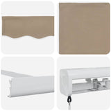Retractable Awning Beige 350 x 250 cm Fabric, Metal