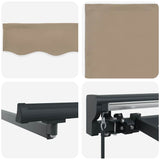 Retractable Awning Manual Beige 350x250 cm Fabric