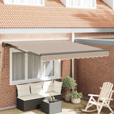 Retractable Awning Manual Beige 350x250 cm Fabric