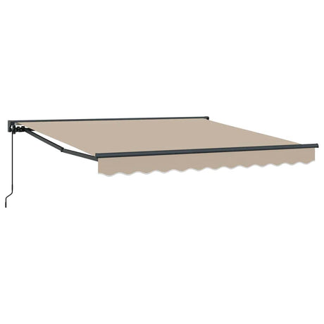 Retractable Awning Manual Beige 350x250 cm Fabric